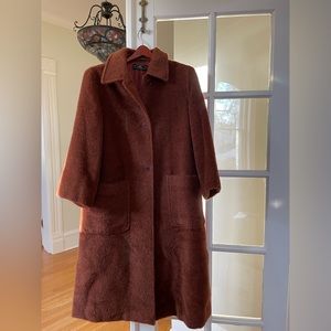 Saks Fifth avenue - brown -mohair/wool trench coat